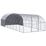 vidaXL Coteț de găini pentru exterior, 3x8x2 m, oțel zincat, vidaXL