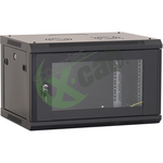 Cabinet metalic de perete 19”, tip rack wallmount, 6U 600x450 mm, Eco Xcab Negru