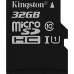 Card de memorie Kingston microSDHC Canvas Select 80R 32GB Clasa 10 UHS-I U1 80 Mbs