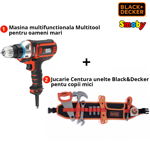 Pachet Black+Decker Masina Multitool MT350K + Jucarie Smoby 7600360192, Black and Decker