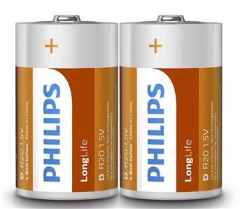 Baterie Philips LongLife 2x D R20 foilpack