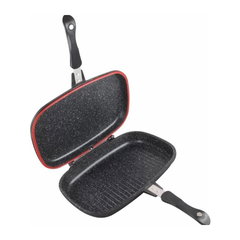 Tigaie dubla dreptunghiulara grill Cooking by Heinner Dark Line Classic, Diametru 36 cm Tigaie dubla dreptunghiulara grill Cooking by Heinner Dark Line Classic, Diametru 36 cm