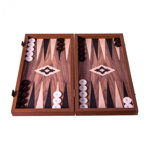 Set joc table/backgammon Walnut with Black &Oak points 38 x 38 cm