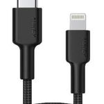 Aukey USB-C - Cablu USB Lightning 1,2 m negru (CB-CL02), Aukey