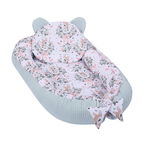 Baby Nest E-KIDS Velvet Bambi ZPL_111, 50x100 cm, verde deschis-alb