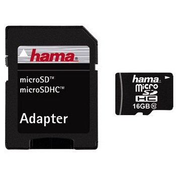 Card de memorie Hama MicroSDHC, 16GB, Class 10 + Adaptor