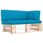 Canapea de gradina din paleti vidaXL, coltar, lemn de pin tratat, 110 x 65 x 55 cm, 15.05 kg 3066605