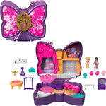 Set de joaca cu 2 papusi si 12 accesorii Polly Pocket, Sparkle Stage Bow, HCG17, Polly Pocket