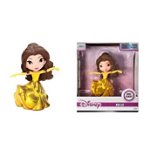 Figurina metalica Jada Toys Disney Princess - Belle cu rochita aurie, 10 cm