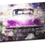 Tablou din aluminiu striat Purple Ride