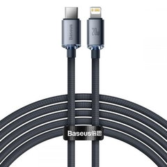 Cablu de date / adaptor Baseus Crystal Shine, USB-C Male la Lightning Male, 20W, 2 m, Black