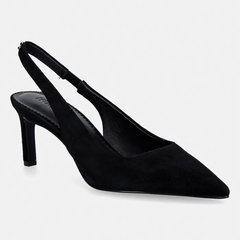 HUGO pantofi stilettos din piele întoarsă Devany, HUGO