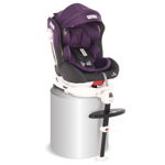 Scaun auto Pegasus baza isofix si picior de fixare 0-36 kg rotativ 360 grade Grey Violet, LORELLI