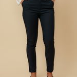 Pantaloni dama cu talie incretita L040 Bleumarin, 