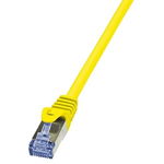 Cablu de retea , LogiLink , PrimeLine PIMF Cat.6A 10G S/FTP , 0.25 m , galben, LogiLink