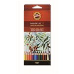 Creioane acuarela colorate, Koo-l-Noor,12 bucati, Multicolor