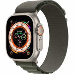 Smartwatch Watch Ultra GPS+Cellular 49mm Titanium Case si Curea M Green Alpine Loop Verde
