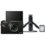 PowerShot G7X Mark III, 20.1MP, 4K, Vlogger Kit, Negru, Canon