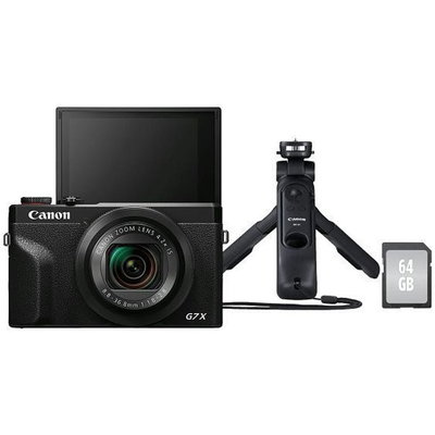 Camera foto compacta Canon G7X Mark III, 20.1 MP, 4K, Wi-Fi, Negru