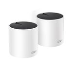 Sistem Wireless Mesh TP-LINK Deco X55 AX3000, Wi-Fi 6, Dual-Band 574 + 2402 Mbps, 2 buc, alb