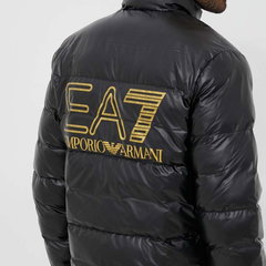 EA7 Emporio Armani geaca barbati, culoarea argintiu, de iarna, EA7 Emporio Armani