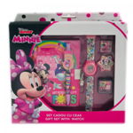 Set cadou cu ceas Minnie, Multicolor