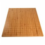 Tabla Joc Go profesionala (13x13 pe spate), lemn bambus 2 cm, cu linii gravate, Nanwuyi