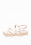 Sandale flatform de piele intoarsa sintetica