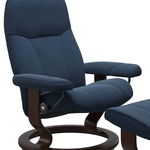 Fotoliu Stressless Consul Classic M cadru maro tapiterie textil Dahlia Blue, Stressless