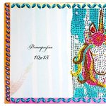 Set creativ cu diamante - Ramă foto cu unicorn, 21 x 17 cm