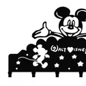 Suport chei Mickey Mouse 6 agatatoare, 25*25 cm, Culoare negru, SCUT PROTECTION SRL
