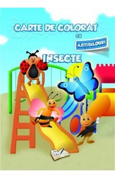 Carte de colorat cu abțibilduri - Insecte, Ars Libri