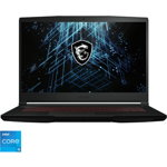 Laptop Gaming MSI GF63 Thin 11SC, cu procesor Intel® Core™ i5-11400H, pana la 4.5 GHz, 15.6" ,Full HD, IPS, 8GB DDR4, 256 SSD , NVIDIA® GeForce GTX 1650 4GB GDDR6, No OS, Black