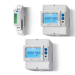 Contor de energie - Ethernet integrated interface plus SO pulse output, 3 x 230/400 V, C.A. (50/60Hz), Standard, 6 A (cu transformator de curent pana la 50,000 A), 3-faze cu afisaj LCD pentru functionarea cu transformator de curent, Standard, Versiuni co, Finder