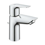 Baterie lavoar Grohe BauEdge 23328001, 3/8'', marimea S, monocomanda, cartus ceramic, evacuare cu tija, crom