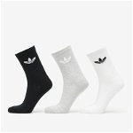 adidas Trefoil Cushion Crew Sock 3-Pack White/ Medium Grey Heather/ Black, adidas Originals