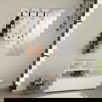 Cuier hol Vesty, alb, PAL melaminat, 100x30x61 cm