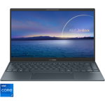 Laptop ultraportabil ASUS ZenBook 13 OLED UX325EA cu procesor Intel® Core™ i7-1165G7, 13.3", Full HD, 8GB, 512GB SSD, Intel Iris Xᵉ Graphics, No OS, Pine Grey