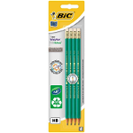 Set 4 creioane cu radiera Grafit Eco Evolution Bic, HB 2, Bic
