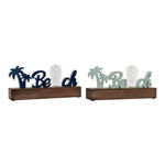 Figură Decorativă DKD Home Decor Beach LED Lemn MDF (2 pcs) (34 x 8 x 16 cm), DKD Home Decor