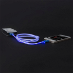 Cablu luminos de date si incarcare iPhone 5 5S 5C 6 6plus iPod iPad USB albastru, delight