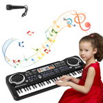 Orga electronica pentru copii NYTRO MQ-6 Piano, 61 de clape, 10 ritmuri si 8 efecte + Microfon, PROTECTS