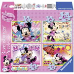 Puzzle minnie mouse 4 buc in cutie 12/16/20/24 piese ravensburger, Ravensburger