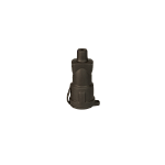 Priza mobila cu capac Legrand Helium, negru, cauciuc, IP44