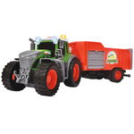 Tractor Dickie Toys Fendt Farm cu remorca, Dickie Toys