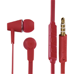 Casca de Telefon Joy In-ear Microphone Flat Ribbon Cable Rosu, Hama