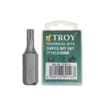 Set de biti Troy T22213, T10, 25 mm, 24 bucati, TROY