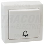 Buton cu pictograma sonerie, pe tencuiala (pentru tapet) TFK101B 10AX/250VAC, IP20 (N101), Tracon