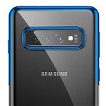 Protectie Spate Baseus Shining ARSAS10-MD03 pentru Samsung Galaxy S10 G973 (Negru/Albastru)