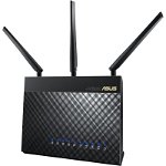 Router Wireless ASUS RT-AC68U, AC1900 Dual Band WiFi 5 (802.11ac), IPv6, AiMesh, AiProtection Pro, 1300 Mbps, Alb